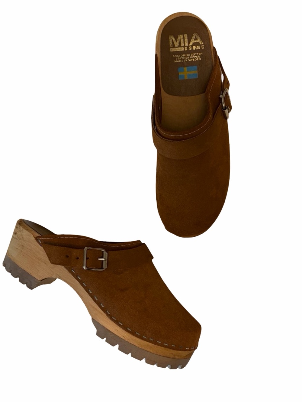 Mia Swedish Clogs | The Alma Clog in Brown Suede 37